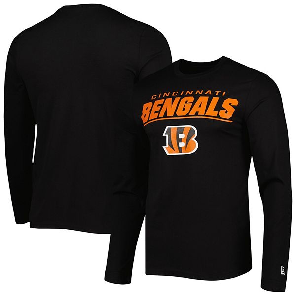 Men's Black Cincinnati Bengals Code Metallic Long Sleeve T-Shirt