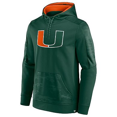 Men's Fanatics Branded Green Miami Hurricanes On The Ball Pullover Hoodie