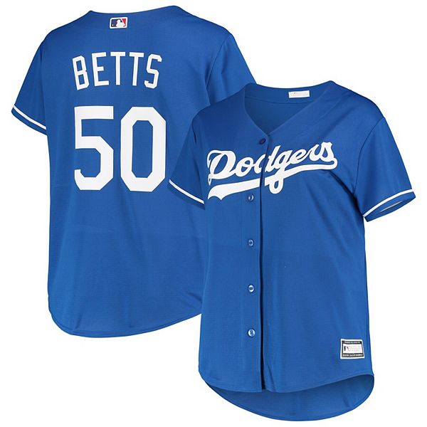 Women's Mookie Betts Royal Los Angeles Dodgers Plus Size Replica Player  Jersey
