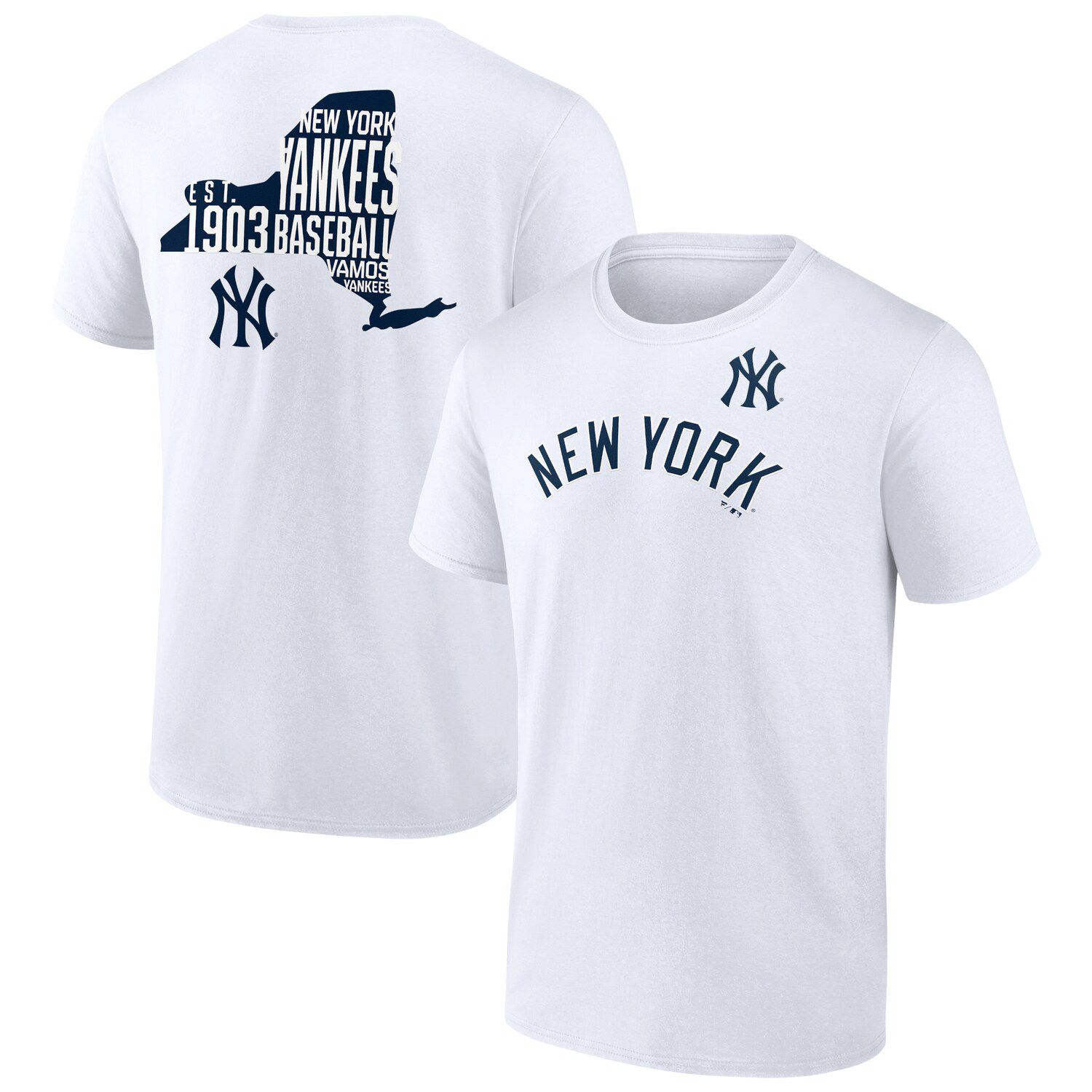 Men's Fanatics Branded Heathered Gray New York Yankees Iconic Team Element Speckled Ringer T-Shirt