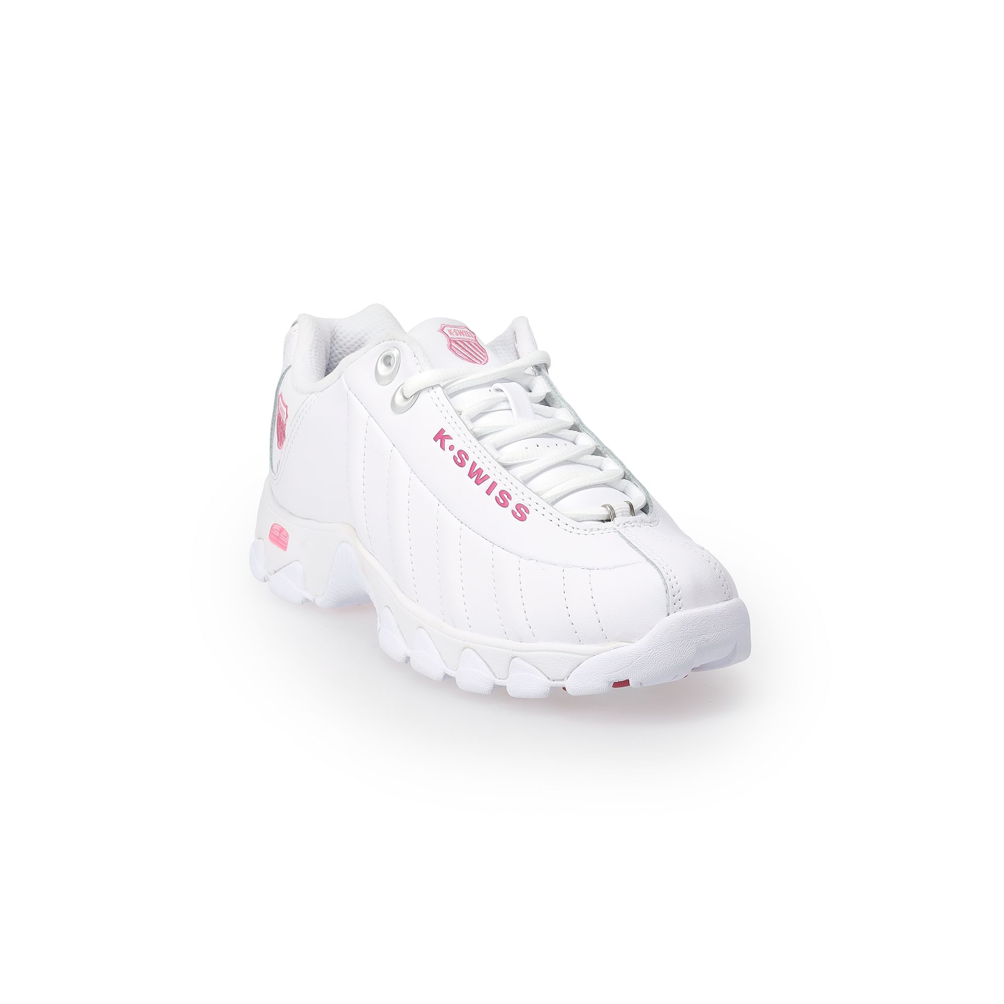 K-Swiss® ST-329 Womens Tennis Shoes, Size: 5 Wide, White Shocking Pink