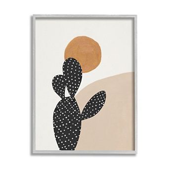 Stupell Home Decor Prickly Pear Terracotta Desert Sun Framed Wall Art