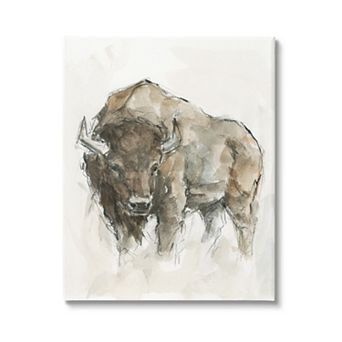 Stupell Home Decor Western American Buffalo Wall Art