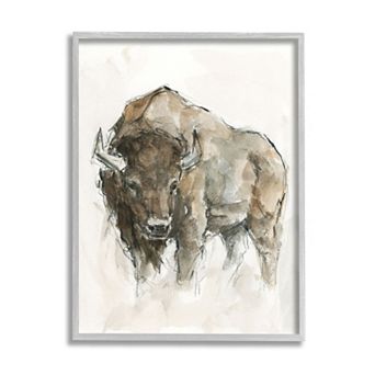 Stupell Home Decor Western American Buffalo Framed Wall Art