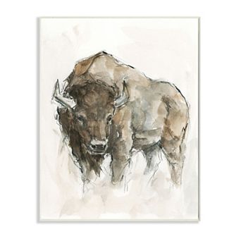 Stupell Home Decor Western American Buffalo Plaque Wall Art