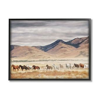 Stupell Home Decor Wild Horses Framed Wall Art