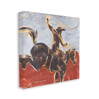 Stupell Home Decor Rustic Western Cowboy Canvas Wall Art