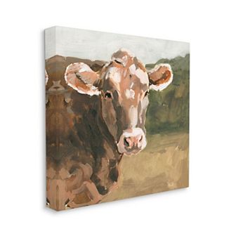 Stupell Home Decor Soft Country Meadow Cow Canvas Wall Art