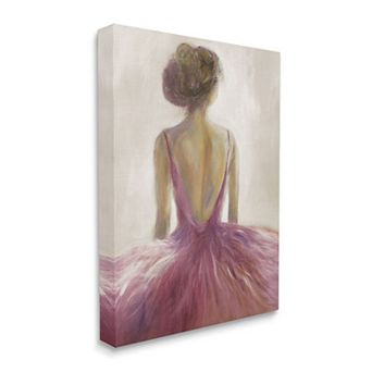 Stupell Home Decor Abstract Pink Ballerina Tutu Framed Wall Art