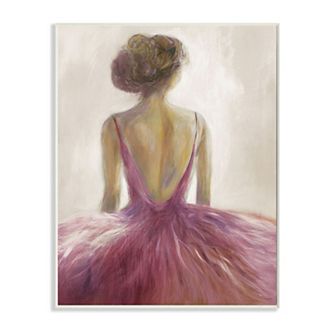 Stupell Home Decor Pink Ballerina Tutu Plaque Wall Art