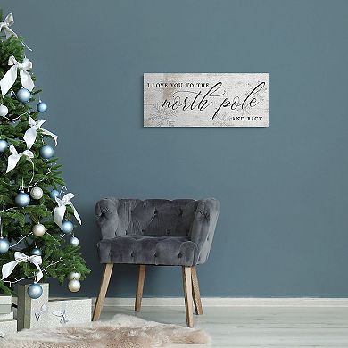 Stupell Home Decor North Pole & Back Christmas Canvas Wall Art