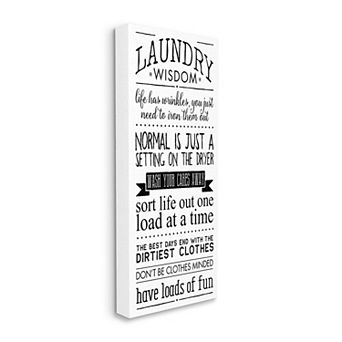 Stupell Home Decor Laundry Wisdom Canvas Wall Art
