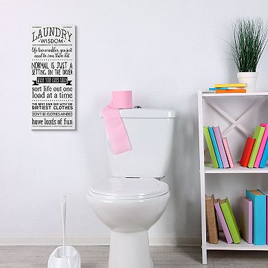 Stupell Home Decor Laundry Wisdom Canvas Wall Art