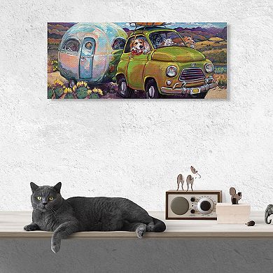 Stupell Home Decor Dogs Camper Canvas Wall Art