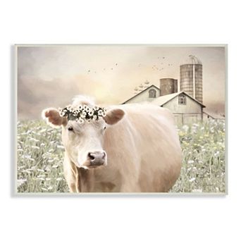 Stupell Home Decor Realistic Cow Crown Plaque Wall Art