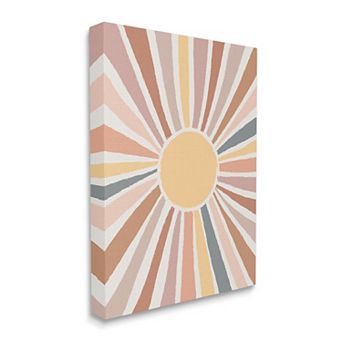 Stupell Home Decor Southwestern Desert Sun Striped Canvas Wall Art