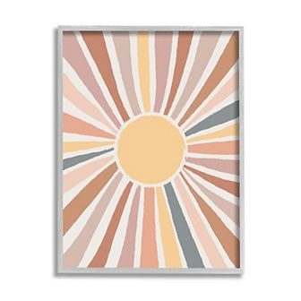 Stupell Home Decor Southwestern Desert Sun Striped Framed Wall Art