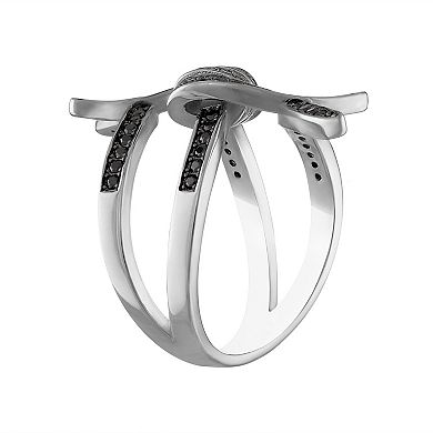 Designs by Gioelli Sterling Silver Black Spinel Ring