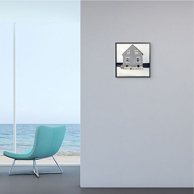 Stupell Home Decor Winter Beach House Framed Wall Art