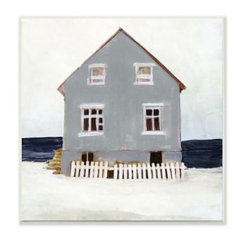 Stupell Home Decor Winter Beach House Plaque Wall Art