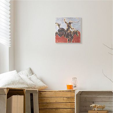 Stupell Home Decor Rustic Western Cowboy Wild Horse Plaque Wall Art