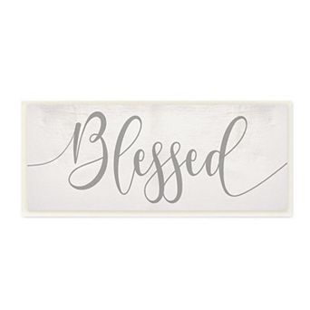 Stupell Home Decor Blessed Typography Plaque Wall Art