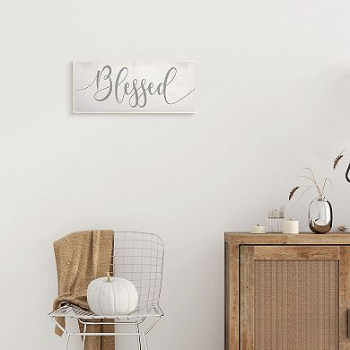 Stupell Home Decor Blessed Typography Plaque Wall Art