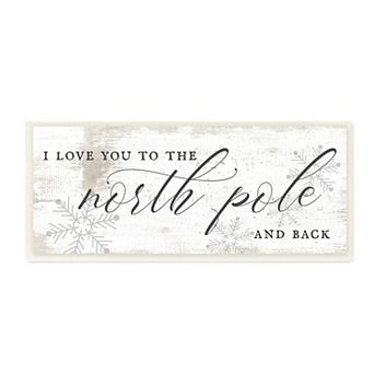 Stupell Home Decor North Pole & Back Christmas Plaque Wall Art