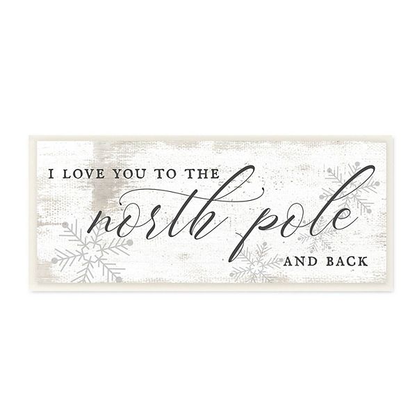Stupell Home Decor North Pole & Back Christmas Plaque Wall Art