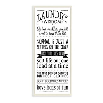 Stupell Home Decor Laundry Wisdom Plaque Wall Art