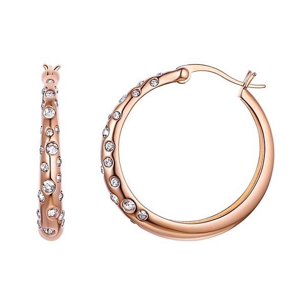 Chrystina Burnished Crystal Hoop Earrings