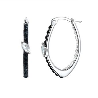 Chrystina Marquis Crystal Center Hoop Earrings