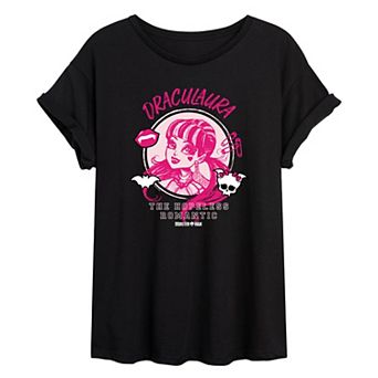 Juniors' Monster High Draculaura "Romantic" Oversized Graphic Tee