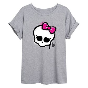 Juniors' Monster High Skull Oversized Graphic Tee