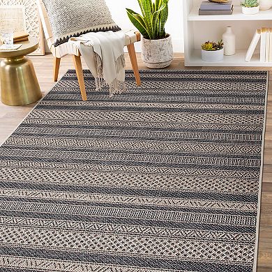 World Rug Gallery Contemporary Geometric Indoor Outdoor Area Rug