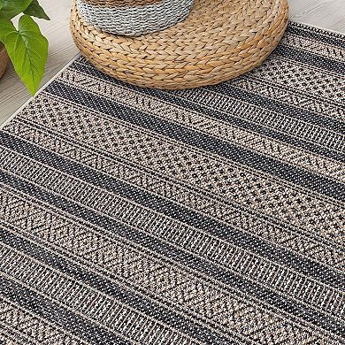 World Rug Gallery Contemporary Geometric Indoor Outdoor Area Rug