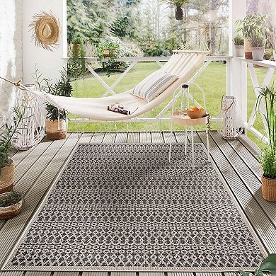 World Rug Gallery Contemporary Trellis Indoor Outdoor Area Rug