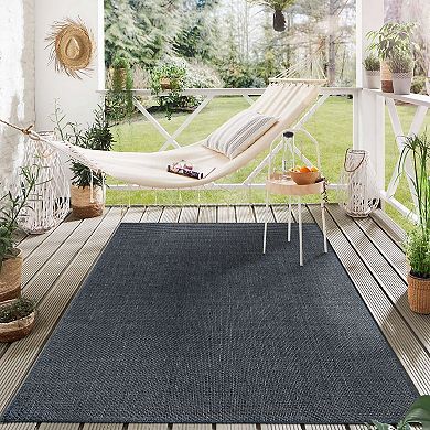 World Rug Gallery Contemporary Solid Indoor Outdoor Area Rug