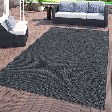World Rug Gallery Contemporary Solid Indoor Outdoor Area Rug
