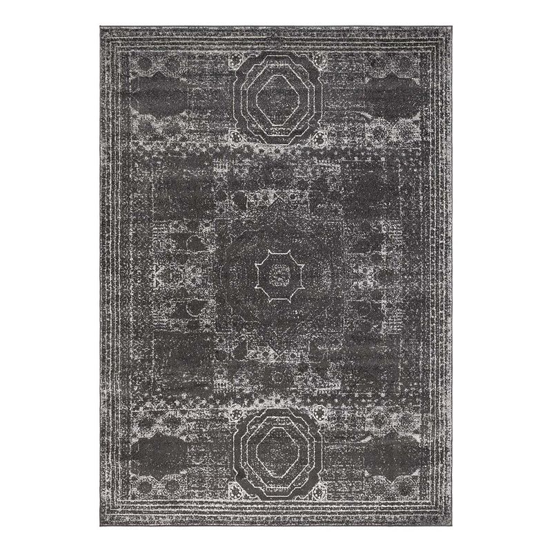 Unique Loom Wells Bromley Rug, Grey, 8X11 Ft