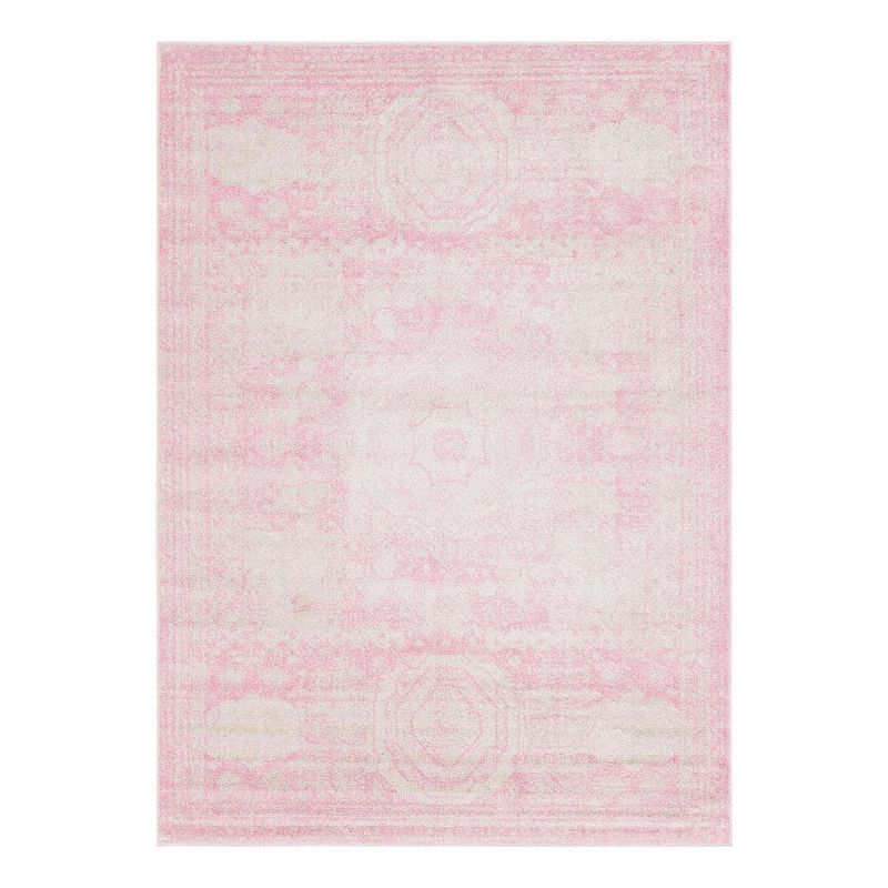 Unique Loom Wells Bromley Rug, Pink, 8Ft Rnd