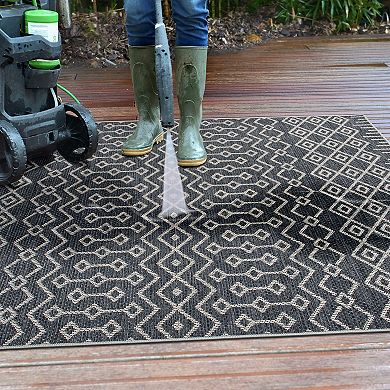 World Rug Gallery Trellis Bohemian Indoor Outdoor Area Rug