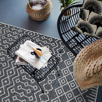 World Rug Gallery Trellis Bohemian Indoor Outdoor Area Rug