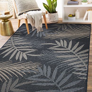 World Rug Gallery Bahama Palm Frond Indoor Outdoor Area Rug