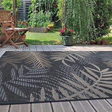 World Rug Gallery Bahama Palm Frond Indoor Outdoor Area Rug