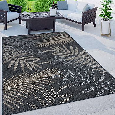 World Rug Gallery Bahama Palm Frond Indoor Outdoor Area Rug