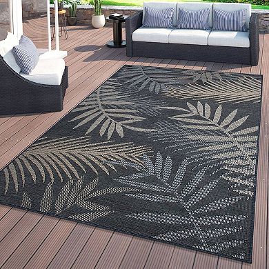 World Rug Gallery Bahama Palm Frond Indoor Outdoor Area Rug