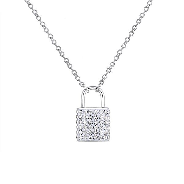 Chrystina Crystal Padlock Necklace
