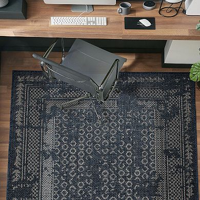 World Rug Gallery Bohemian Border Indoor Outdoor Area Rug