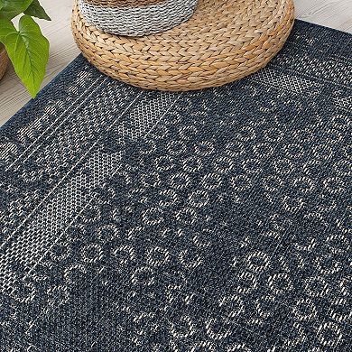 World Rug Gallery Bohemian Border Indoor Outdoor Area Rug